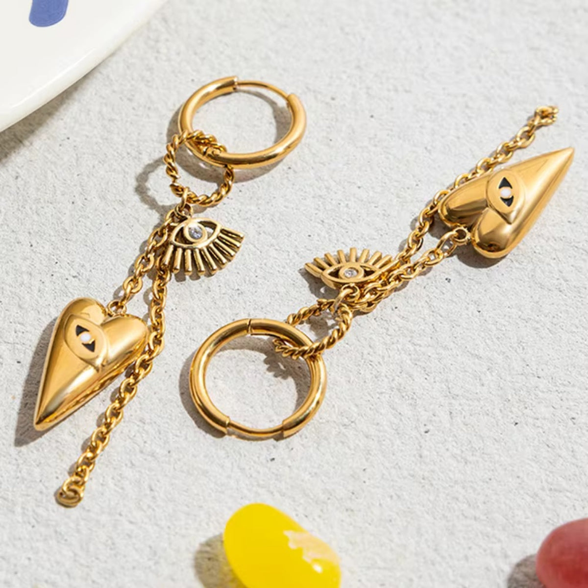 Eye of Love Dangle Earrings