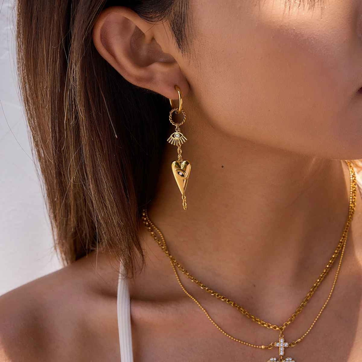 Eye of Love Dangle Earrings