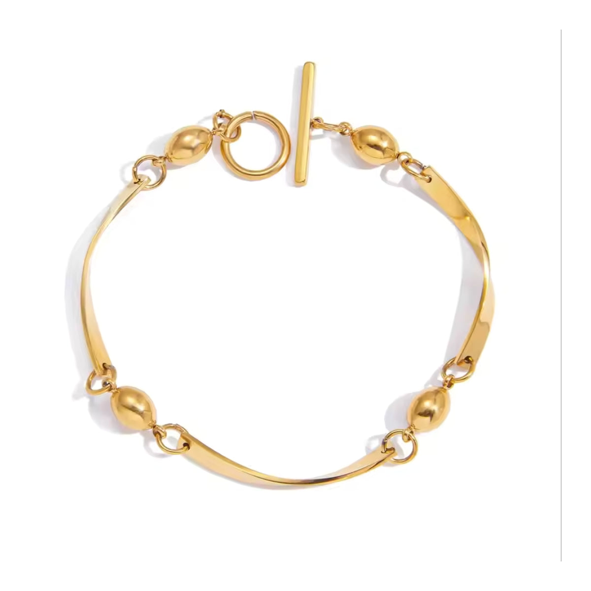 Wave Sphere Toggle Bracelet