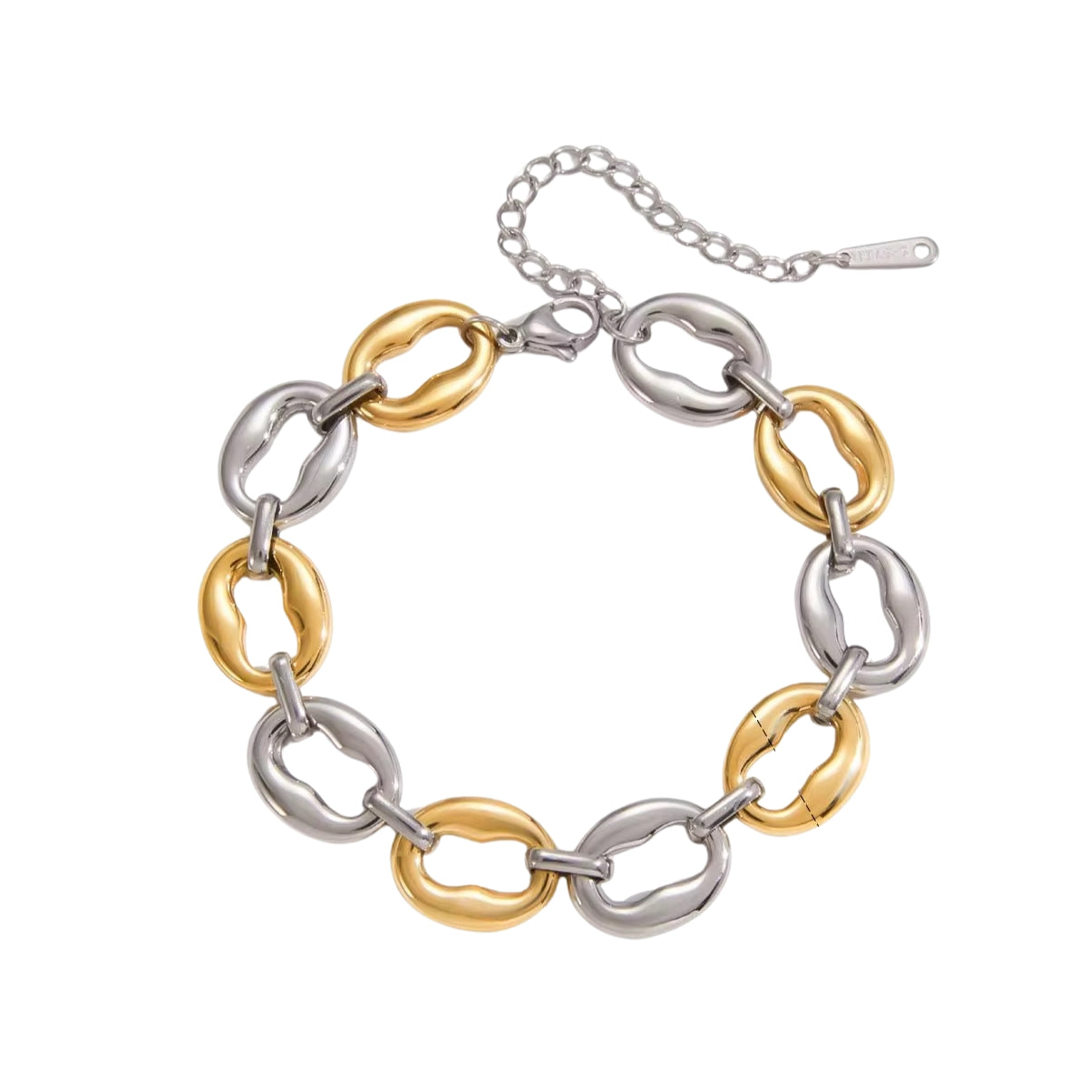Bi-Tone Link Chain Bracelet