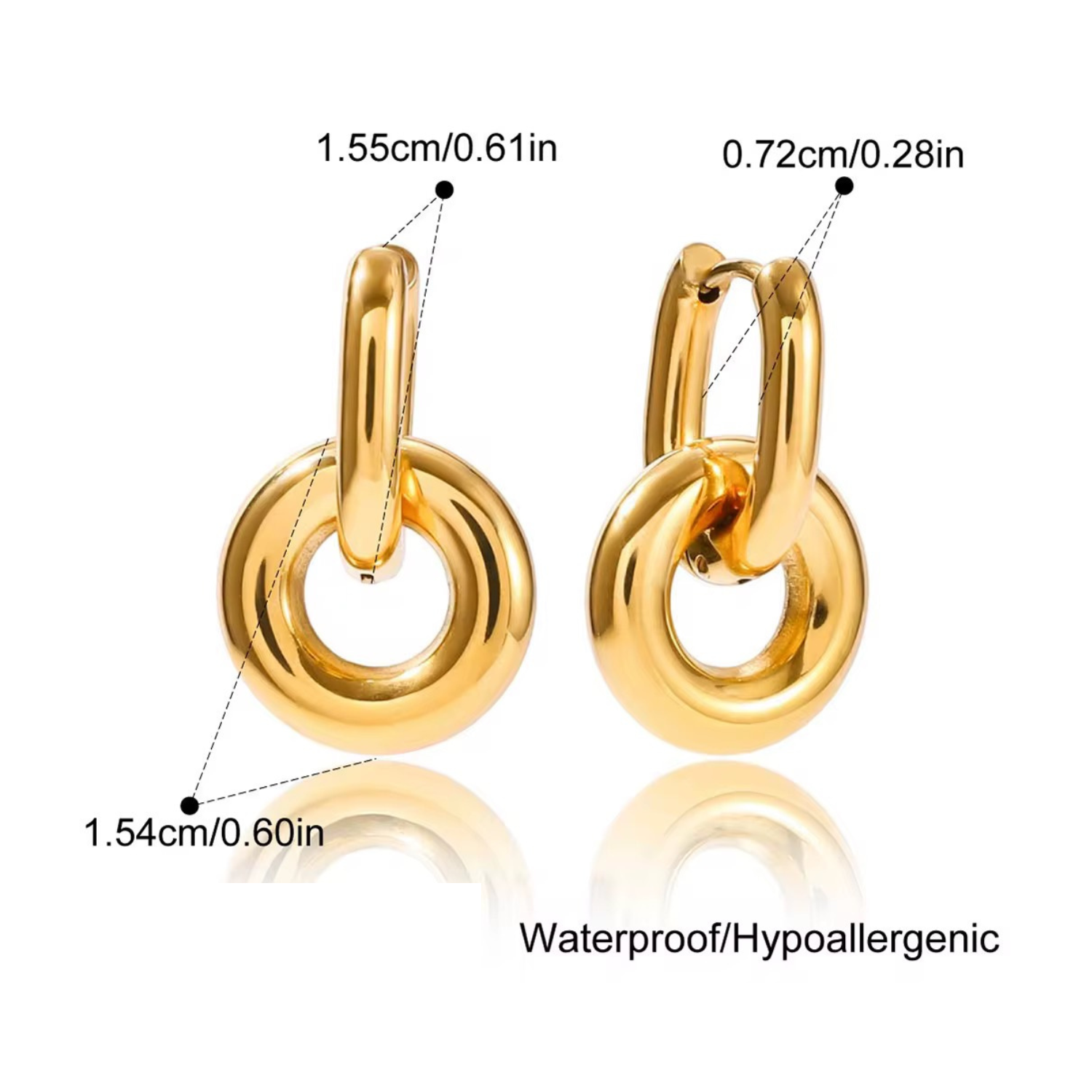 Leyla Dual-Tone Hoop Earrings