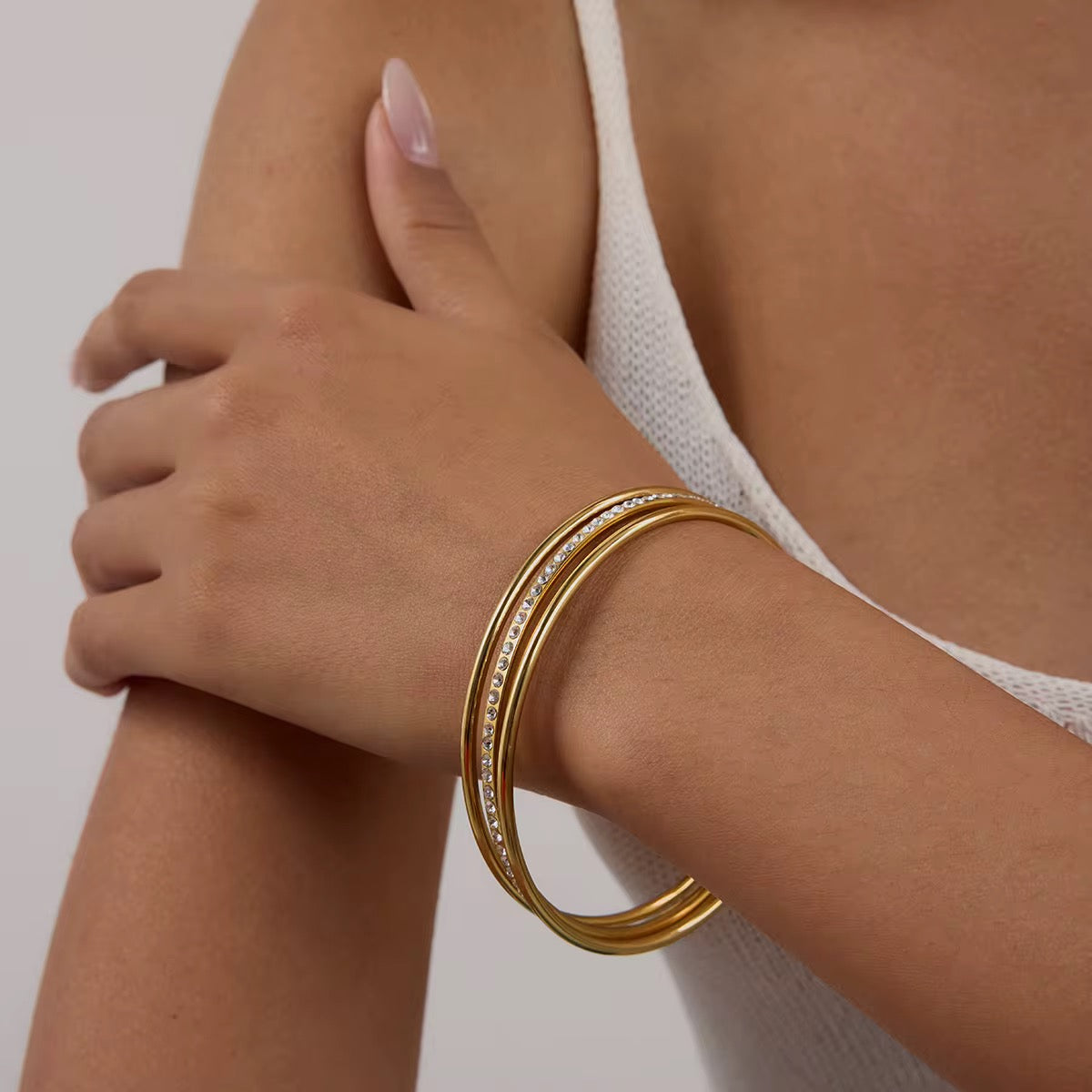 Luna Twist Crystal Bangle