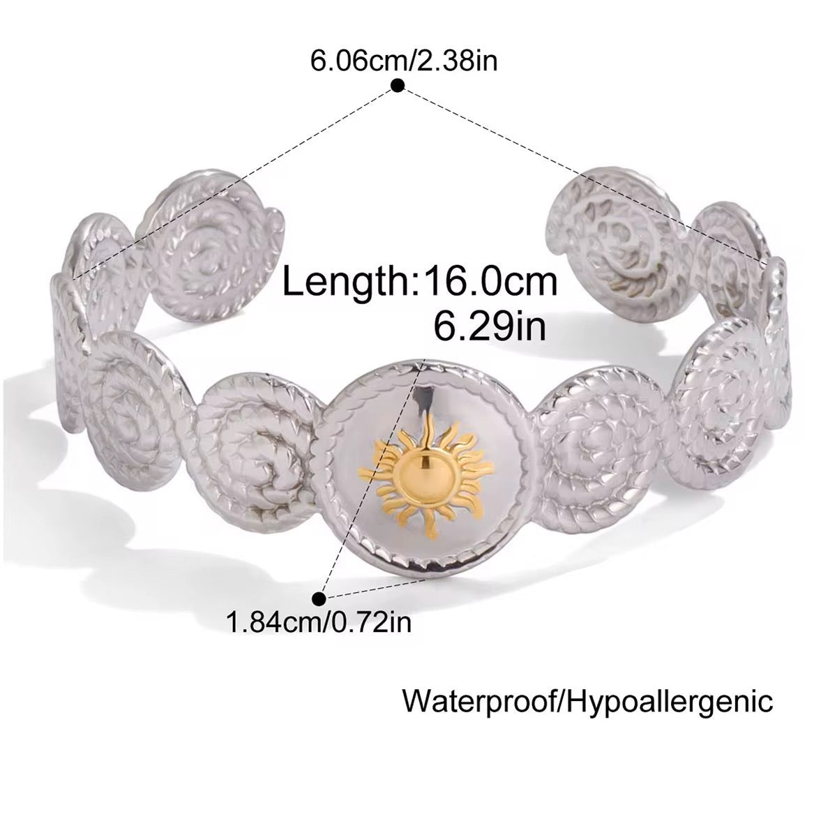 Solar Radiance Cuff Bracelet