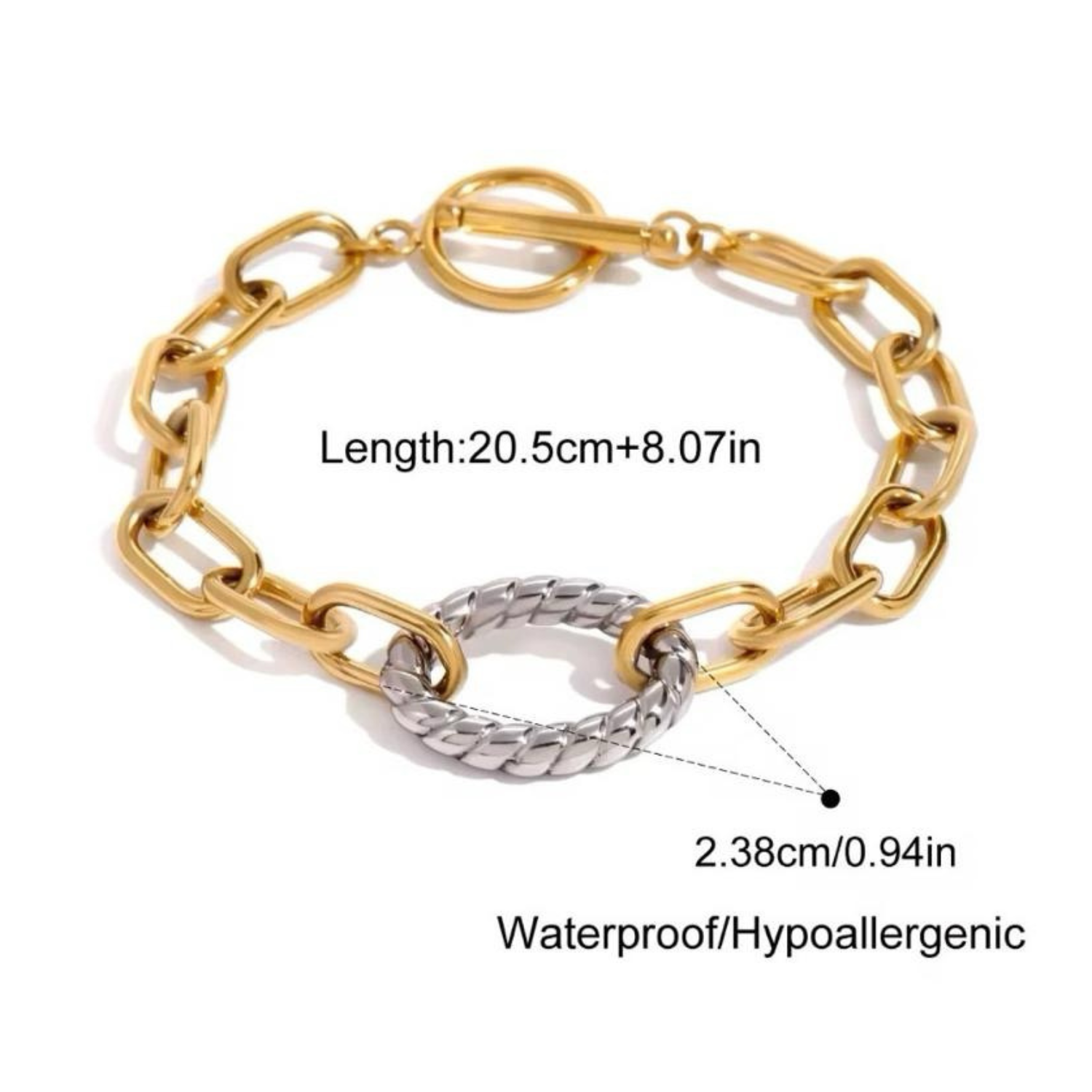 Dual Link Statement Bracelet