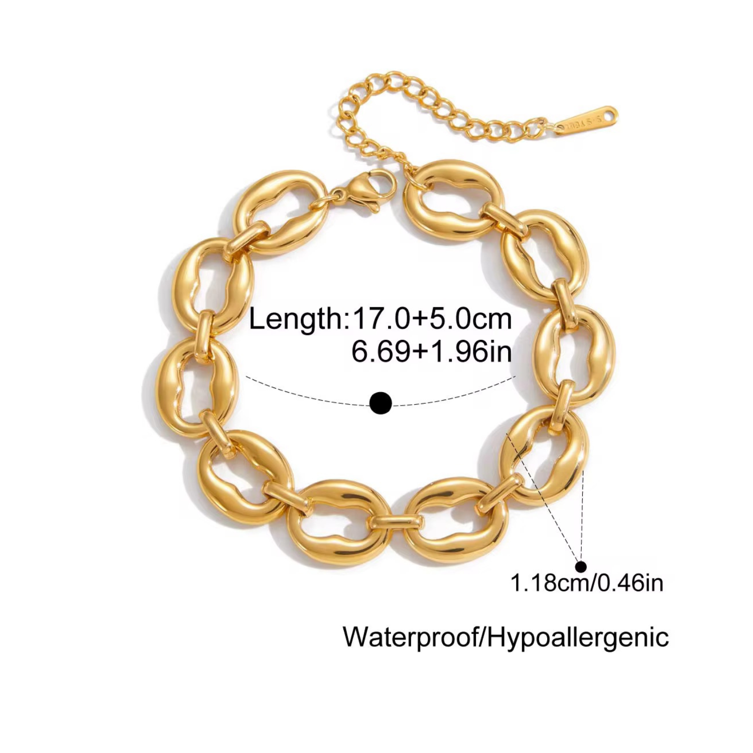 Bi-Tone Link Chain Bracelet