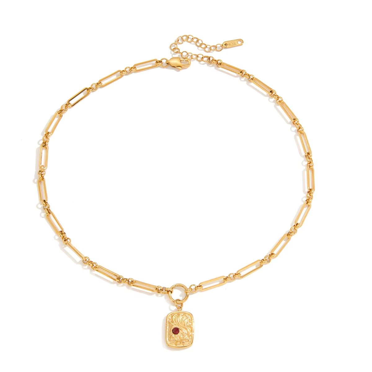 Elysian Regal Red Charm Necklace