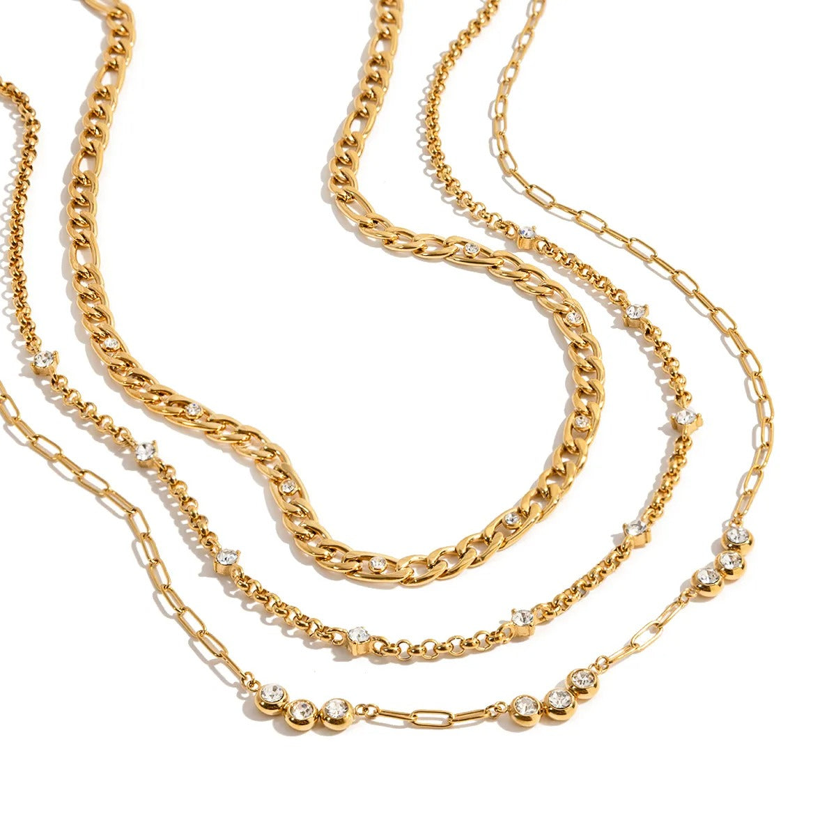 Crystal Layer Necklace Set